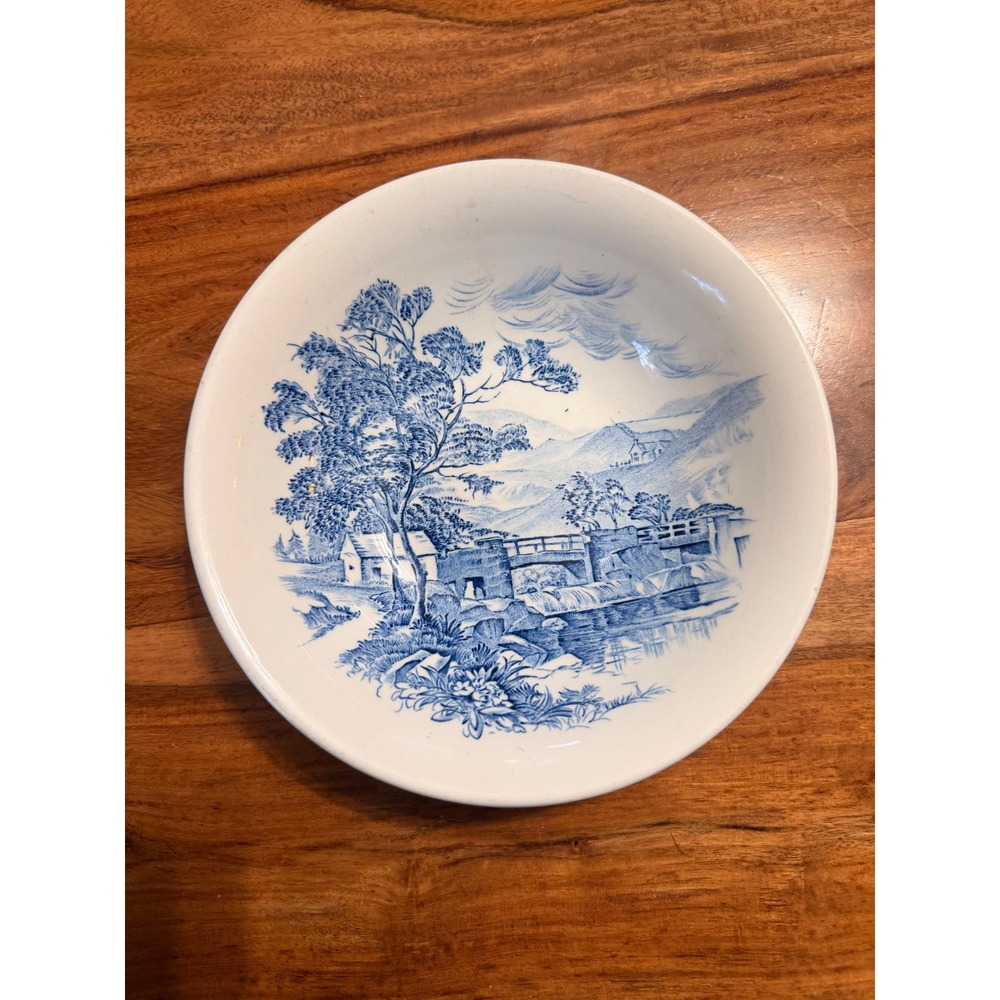 Wedgwood & Co Countryside Blue White Transferware Dessert Bowl Enoch Wedgwood